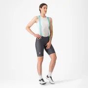 Castelli - pantaloni ciclism scurti cu bretele - Prima 2 Dt Bibshort - 16-35 gr C - gri inchis | albastru