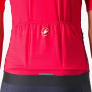 Castelli - tricou ciclism maneca scurta tailored fit - Espresso W Jersey - rosu Hibiscus | gri