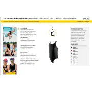 Finis - Costum de baie intreg Fete Bladeback - mov inchis cabernet solid