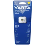 Varta - lanterna frontala Outdoor Sports Ultralight H30R reincarcabila Li-Polimer 300 lumeni - alb
