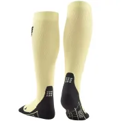 CEP - Sosete de compresie pentru femei Women Running socks - galben lamaie negru lunges lemon