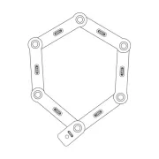 Abus - antifurt bicicleta tip lacat pliabil cu cheie - uGrip Bordo 5700/80 SH - galben lime