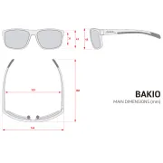 Spiuk - ochelari soare casual Bakio, lentile polarizate portocaliu oglinda - rama rosie