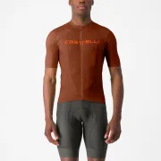 Castelli - tricou ciclism maneca scurta regular fit - Prologo Lite Jersey - 16-38 gr C - grena | portocaliu