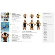 Finis - Costume de baie intreg pentru femei - Skinback Solid - verde pine