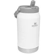Stanley - termos clasic cu maner - The IceFlow Flip Straw Jug - alb - 1.9 Litri