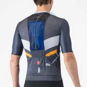 Castelli - tricou ciclism maneca scurta race fit - Unlimited Pro Jersey - 18-35 gr C - albastru | portocaliu