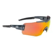 Spiuk - ochelari soare sport - Profit - rama gri cu negru - lentila oglinda rosie cat. 3 + lentila transparenta