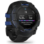 Garmin INSTINCT 3 - 50 mm AMOLED - Whitestone cu curea neagră / albastru intens - smartwatch robust cu GPS