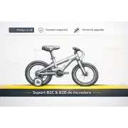 Bicicleta Copii Prophete 11721 - 24 inch, 8 viteze, Negru-Portocaliu