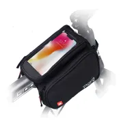 Borseta Cadru Bicicleta P2R TWINNER, cu husa telefon, Negru