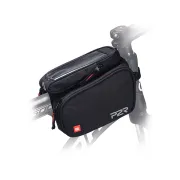 Borseta Cadru Bicicleta P2R TWINNER, cu husa telefon, Negru