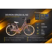 Bicicleta Oras Devron Grazia AL N3 - 28 inch, L, Roz
