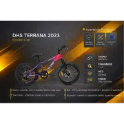 Bicicleta Copii Dhs Terrana 2023, model 2026 - 20 Inch, Violet-Roz