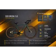 Bicicleta Gravel Devron 1.0 - 28 inch, L, Verde