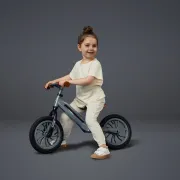 Bicicleta Copii QPlay Racer - 12 Inch, Gri
