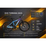 Bicicleta Copii Dhs Terrana 2423, model 2026 - 24 Inch, Violet-Albastru
