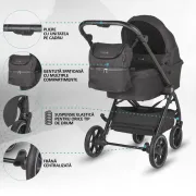 Carucior modular 2in1 Coccolle Serry Jet black