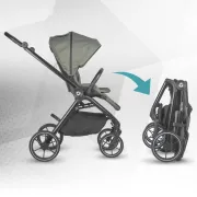 Carucior modular 2in1 Coccolle Serry Moss green+ Scoica auto iSize Coccolle Knox Black