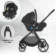 Carucior modular 2in1 Coccolle Serry Moss green+ Scoica auto iSize Coccolle Knox Black