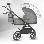Carucior modular 2in1 Coccolle Serry Moss green+ Scoica auto iSize Coccolle Knox Black