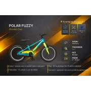 Bicicleta Copii Polar Fuzzy - 16 Inch, Albastru