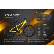 Bicicleta Copii Polar Fuzzy - 20 Inch, Galben
