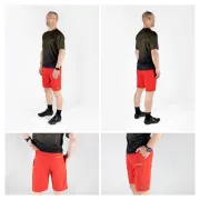 Pantaloni Force Blade MTB cu sub-pantaloni cu bazon rosu L