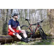 Pantaloni Force Blade MTB cu sub-pantaloni cu bazon rosu L