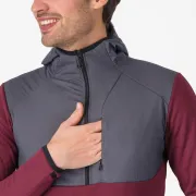Hanorac Castelli UNLTD Roam Hoodie Visiniu/Gri L