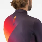 Tricou cu maneca lunga Castelli Amplify Thermal Mov/Rosu/Galben L