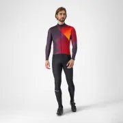 Tricou cu maneca lunga Castelli Amplify Thermal Mov/Rosu/Galben L