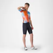 Costum triatlon cu maneca scurta TRI Castelli Free SanRemo 3 SS, pentru barbati, paprika/winter sky L