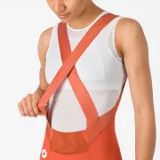 Pantaloni scurti cu bretele Castelli Espresso 2 W DT, pentru femei, paprika S