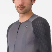 Tricou cu maneca scurta Castelli Aero Race 8s, pentru barbati, gri inchis XL