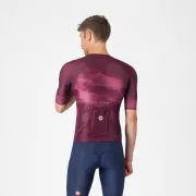 Tricou cu maneca scurta Castelli Climbers A/C, pentru barbati, alb/bordo L