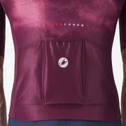 Tricou cu maneca scurta Castelli Climbers A/C, pentru barbati, alb/bordo XXL