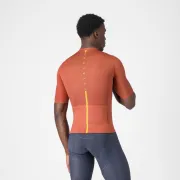 Tricou cu maneca scurta Castelli Drittone Logo, pentru barbati, paprika/mango mojito L