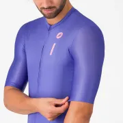Tricou cu maneca scurta Castelli Drittone Logo, pentru barbati, violet/roz giro L