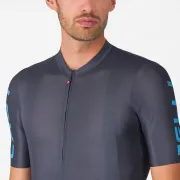 Tricou cu maneca scurta Castelli Entrata Apex, pentru barbati, albastru neon/albastru inchis M