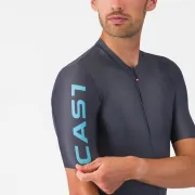 Tricou cu maneca scurta Castelli Entrata Apex, pentru barbati, albastru neon/albastru inchis XXL