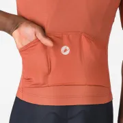 Tricou cu maneca scurta Castelli Entrata Apex, pentru barbati, paprika/arginitu L
