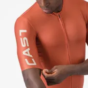 Tricou cu maneca scurta Castelli Entrata Apex, pentru barbati, paprika/arginitu XL