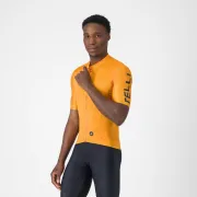 Tricou cu maneca scurta Castelli Entrata Apex, pentru barbati, portocaliu/albastru L