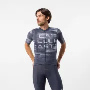 Tricou cu maneca scurta Castelli Stratus Logo, pentru barbati, twilight blue/winter sky XL