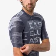 Tricou cu maneca scurta Castelli Stratus Logo, pentru barbati, twilight blue/winter sky XL