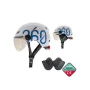 Casca GLOOB Urban cu urechi detasabile Alb-Albastru L
