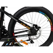 Bicicleta Copii Dhs Terrana 2423B, model 2026 - 24 Inch, Negru-Portocaliu