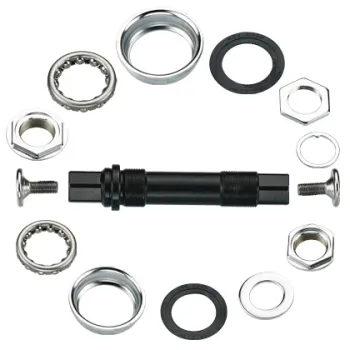 Butuc Pedalier BMX Neco B899W, Negru-Argintiu