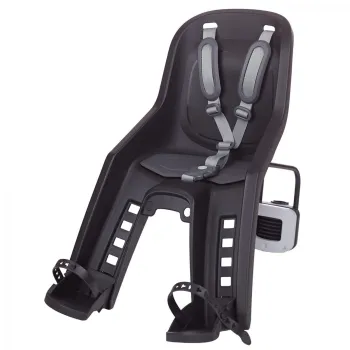 Scaun Bicicleta Copii Polisport Bubbly Mini Plus FF - Negru-Gri